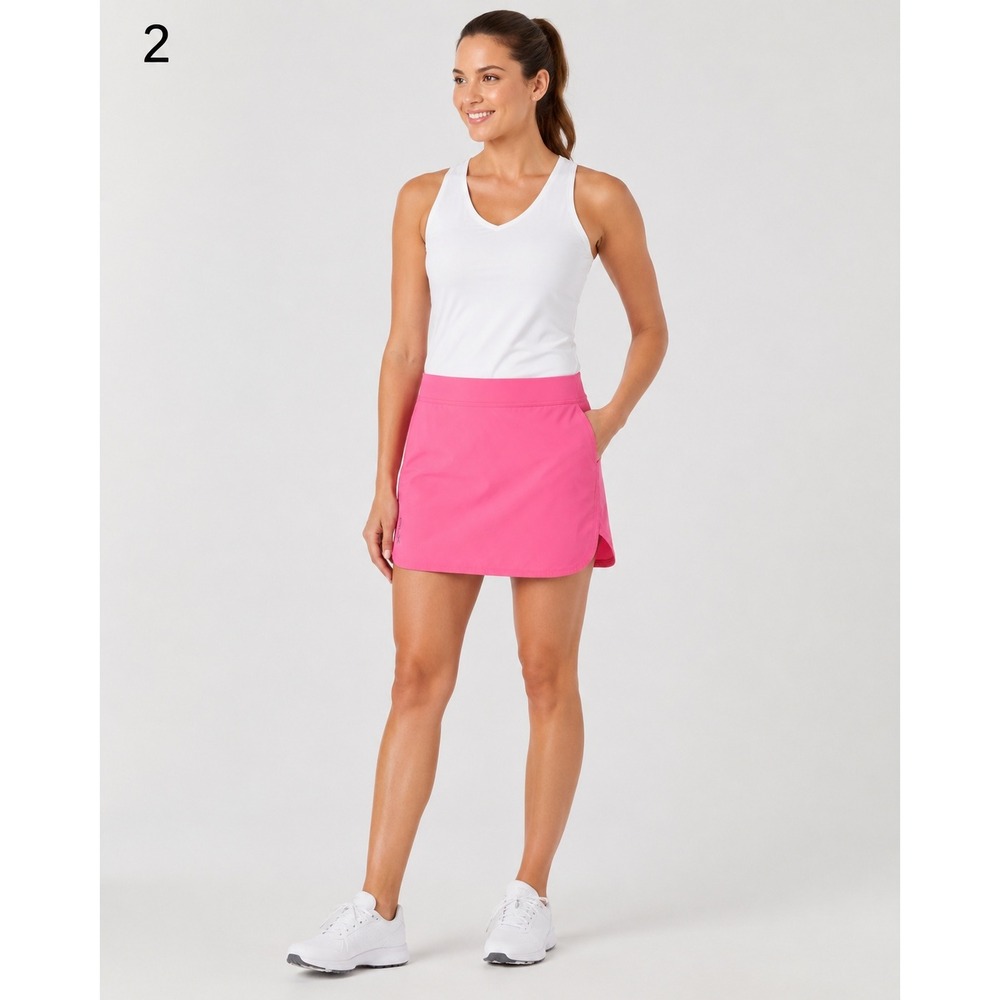 RLX Ralph Lauren Golf Tennis Pickleball Skort Womens Small Neon Pink Pockets